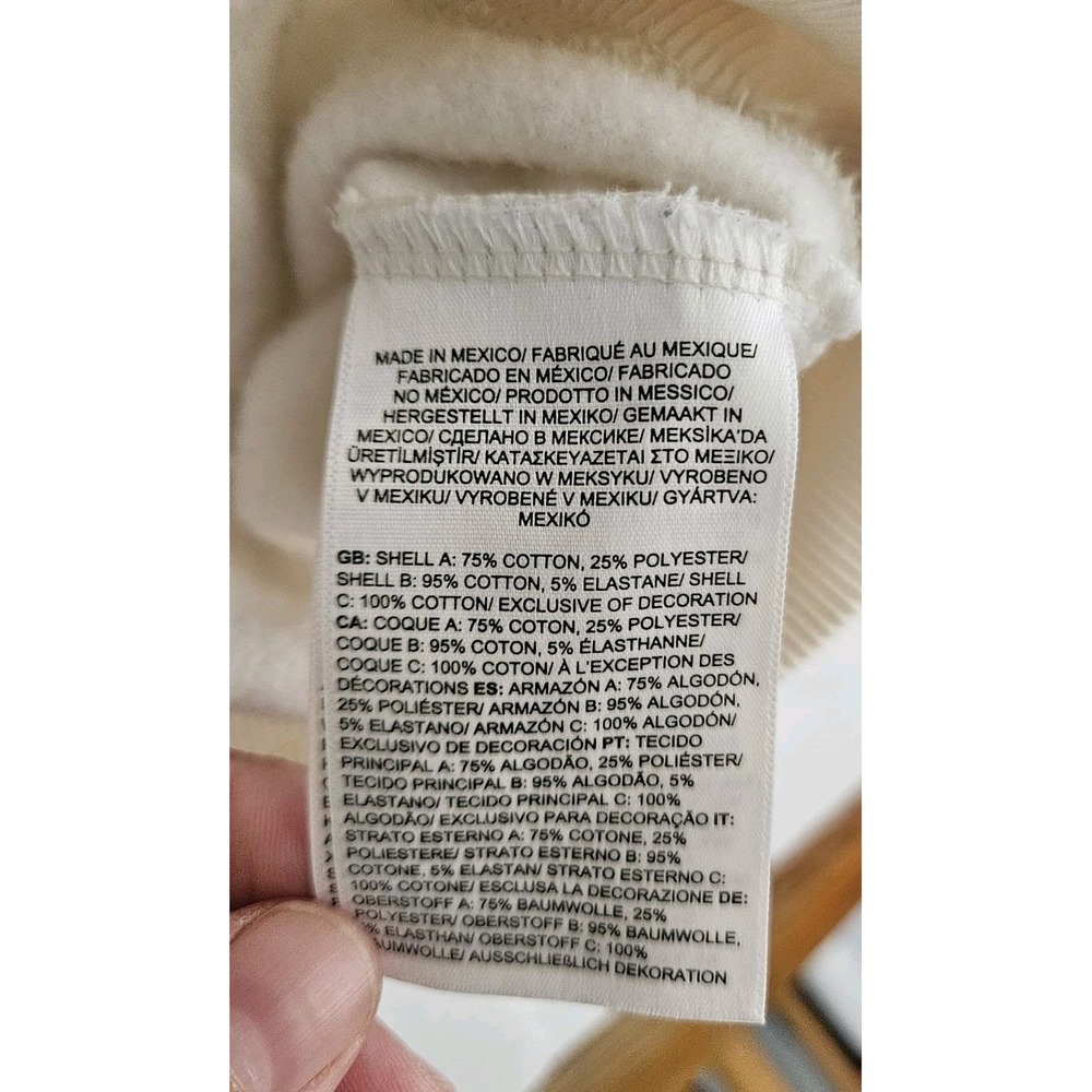 The North Face Women's Box NSE Pullover Hoodie White/Beige X Small Fall Sweater - Picture 4 of 7